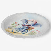 Waterverf Fietsen Olifant Papier Bord (Gekanteld)
