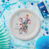 Waterverf Fietsen Olifant Papier Bord (Feest)