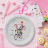 Waterverf Fietsen Olifant Papier Bord (Feest)