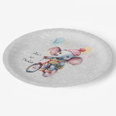 Waterverf Fietsen Olifant Papier Bord (Gekanteld)