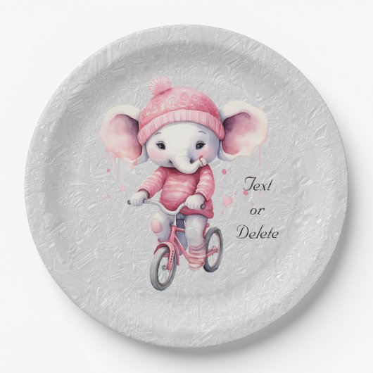 Waterverf Fietsen Olifant Papier Bord (Voorkant)