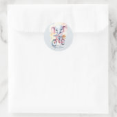 Waterverf Fietsen Olifant Sticker (Tas)