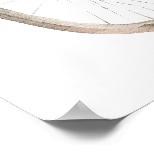 Waterverf  Fietsje met Daisies Poster (Hoek)