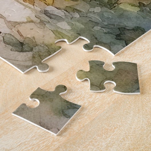 Waterverf Fietskunst puzzel Legpuzzel (Zijkant)