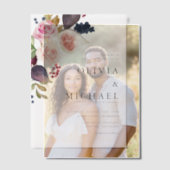 Waterverf figuren en herfst-bloei vellum uitnodigingen (Offset (Koppel))