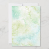 Waterverf Fijne Floral Baby shower Kaart (Achterkant)