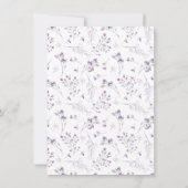 Waterverf Fijne paarse bloemen Eerste Gemeenschap Kaart (Achterkant)