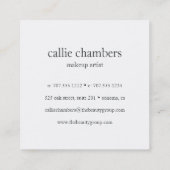 Waterverf, fijngemaakt vierkante visitekaartje (Achterkant)