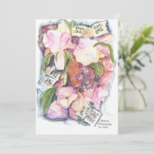 Waterverf filmagenda kaart (Staand voorkant)