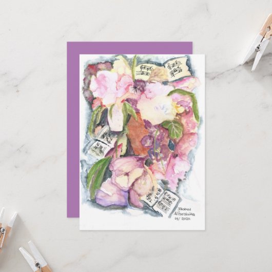 Waterverf filmagenda kaart (Voorkant / Achterkant in situ)