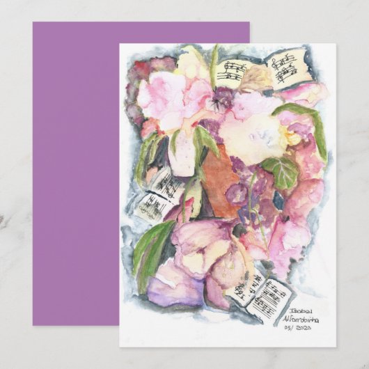 Waterverf filmagenda kaart (Voorkant / Achterkant)