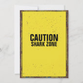 Waterverf Fin-tastic Shark Birthday Invitation Kaart (Achterkant)