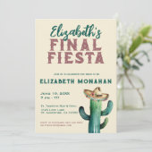 Waterverf finale Fiesta vrijgezellenuitnodiging Kaart (Staand voorkant)