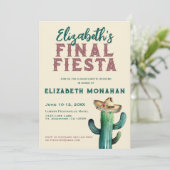 Waterverf finale Fiesta vrijgezellenuitnodiging Kaart (Staand voorkant)