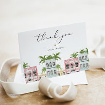 WATERVERF FIONA Charleston Rainbow Row Gebouwen