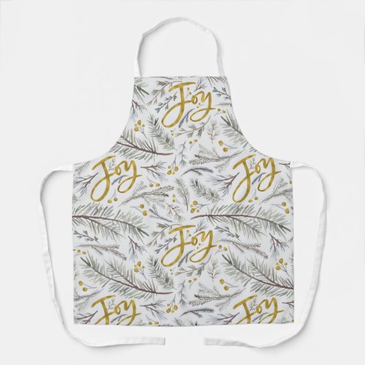 Waterverf Fir Branches Schort (Voorkant)