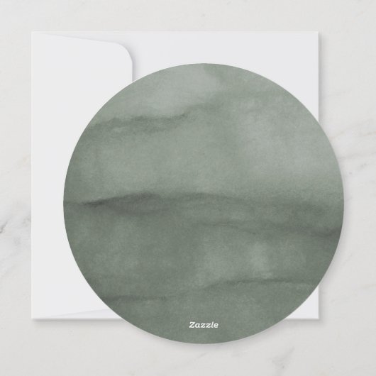 Waterverf Fir Trees Winter, kerstfeest Feestdagenkaart (Achterkant)