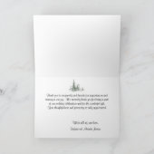 Waterverf Fir Trees Winter Wedding Bedankkaart (Binnen)