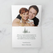 Waterverf Fir Trees Winter Wedding Bedankkaart (Binnen)