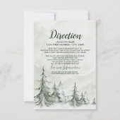Waterverf Fir Trees Winter Wedding Kaart (Voorkant)