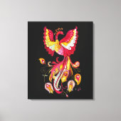 Waterverf Firebird of Phoenix Fantasy Creature Canvas Afdruk (Voorkant)
