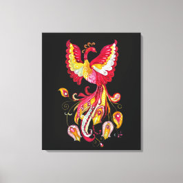Waterverf Firebird of Phoenix Fantasy Creature Canvas Afdruk