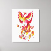 Waterverf Firebird of Phoenix Fantasy Creature Canvas Afdruk (Voorkant)