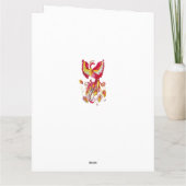 Waterverf Firebird of Phoenix Fantasy Creature Kaart (Achterkant)