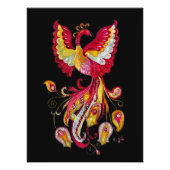 Waterverf Firebird of Phoenix Fantasy Creature Perfect Poster (Voorkant)