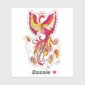 Waterverf Firebird of Phoenix Fantasy Creature Sticker (Vel)