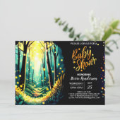 Waterverf Firefly Baby shower Kaart (Staand voorkant)