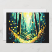 Waterverf Firefly Baby shower Kaart (Achterkant)