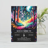 Waterverf Firefly Verjaardag Kaart (Staand voorkant)