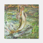 Waterverf Fish Art Magnet (Voorkant)