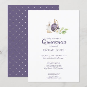 Waterverf Flacon Quinceanera Birthday Kaart