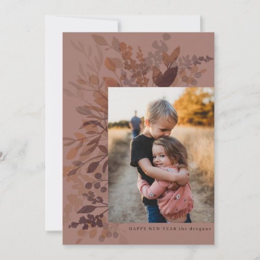 Waterverf flacons voor nieuwe jaren Kaart Paars (Voorkant)