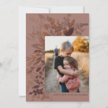 Waterverf flacons voor nieuwe jaren Kaart Paars