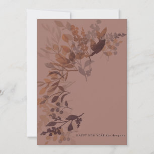 Waterverf flacons voor nieuwe jaren Kaart Paars