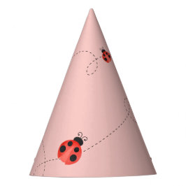 Waterverf Fladderende Lieveheersbeestjes Papieren Feesthoedjes