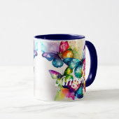 Waterverf fladderende vlinders mok (Voorkant rechts)