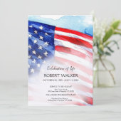 Waterverf Flag Life Celebration Kaart (Staand voorkant)