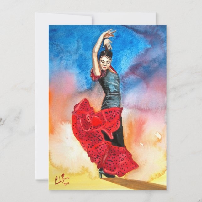 Waterverf FLAMENCO DANCER (Voorkant)