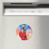 Waterverf FLAMENCO DANCER Magneet (Insitu (Vaatwasser))