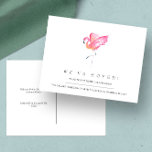 Waterverf Flamingo Adreswijziging Briefkaarten<br><div class="desc">Kondig je nieuwe nest aan met onze charmante "adreswijziging" briefkaarten, met de eenvoudige maar opvallende waterverf kunst van een roze flamingo van Victoria Grigaliunas van Do Tell A Belle. Deze briefkaarten zijn ideaal om uw spannende transitie met vrienden en familie te delen en belichamen een mix van elegantie en speelsheid,...</div>