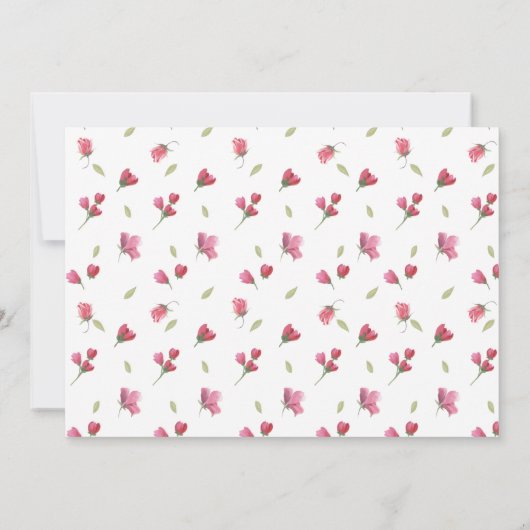 Waterverf Flamingo Baby shower Dank u Kaart (Achterkant)