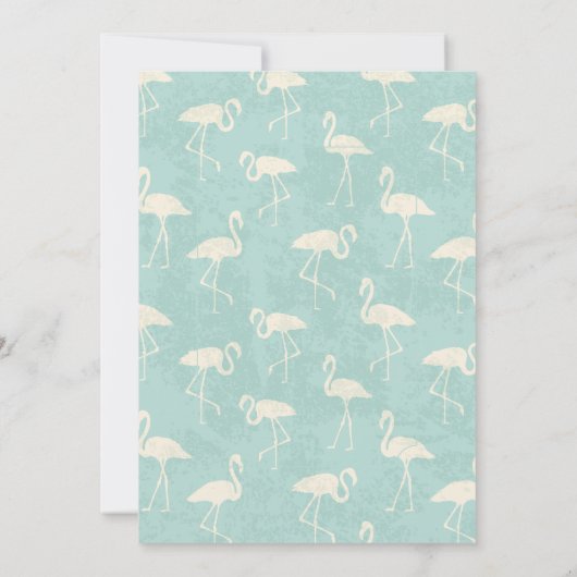 Waterverf Flamingo Baby shower Uitnodiging (Achterkant)