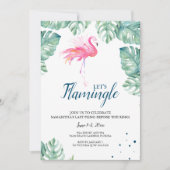 Waterverf Flamingo Bachelorette Party Kaart (Voorkant)