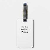 Waterverf Flamingo |  Bagagelabel (Achterkant verticaal)