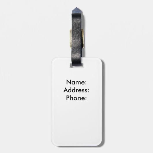 Waterverf Flamingo |  Bagagelabel (Achterkant verticaal)