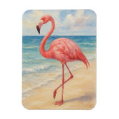 Waterverf Flamingo Beach Magneet (Verticaal)